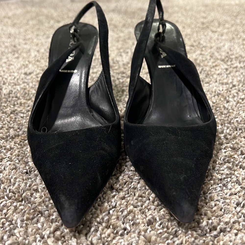 Prada black suede heels - Picture 5 of 8
